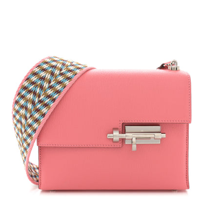 Hermes Chevre Mysore Mini Verrou Large Strap Bag Rose Azalee 1 of 11