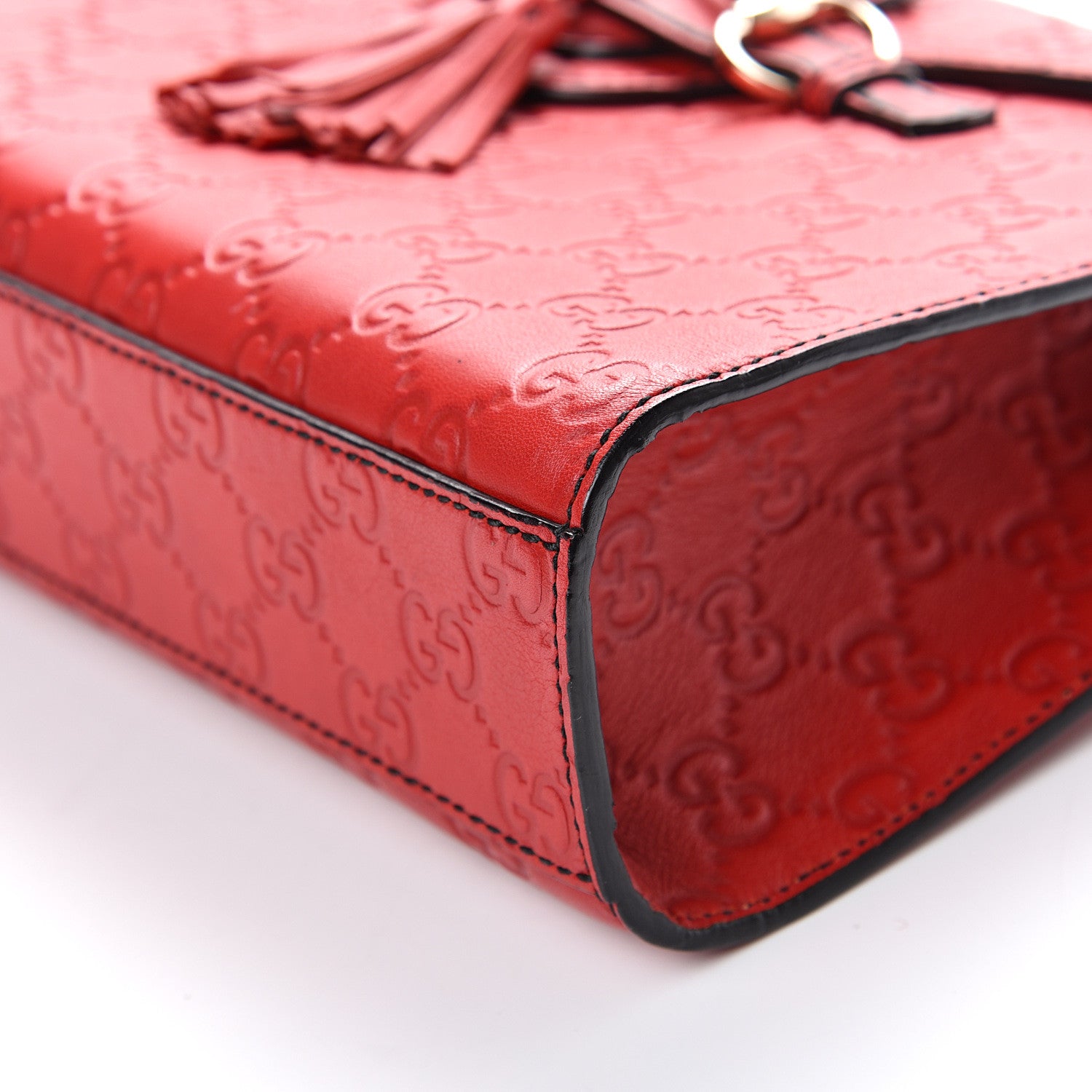 Gucci Guccissima Small Emily Shoulder Bag Red 5 of 9