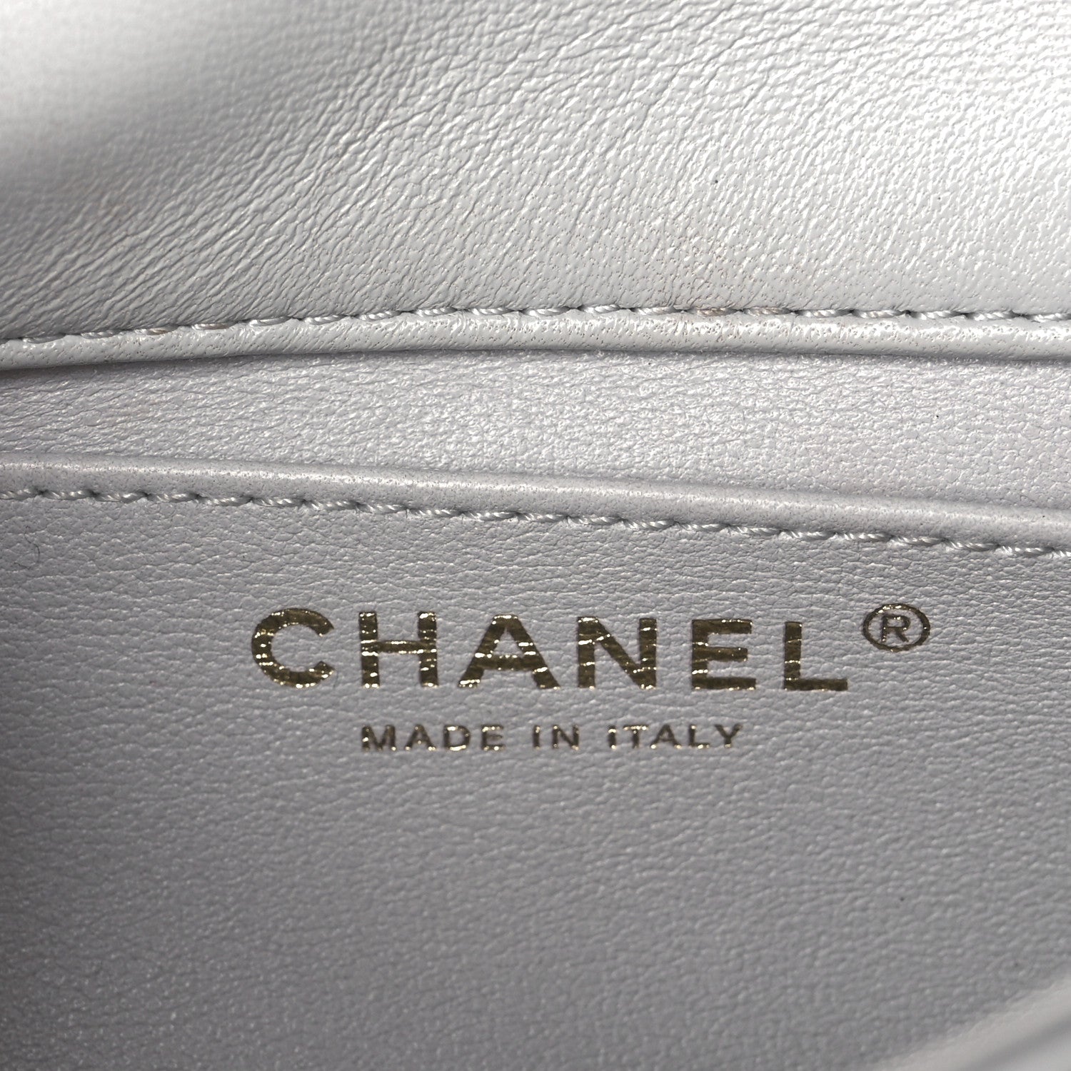 Chanel Shiny Lambskin Quilted Mini Sweetheart Flap Light Grey 6 of 11