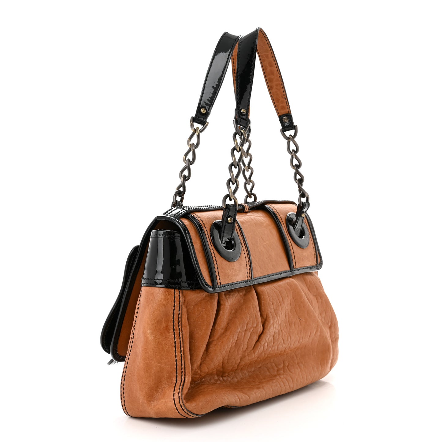 Nappa Patent B Bag Osso Black