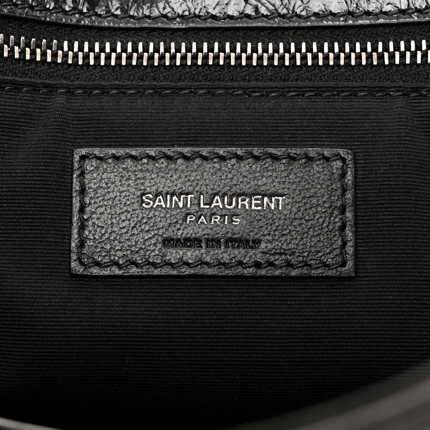 Saint Laurent Crinkled Calfskin Matelasse Monogram Large Niki Chain Satchel Black 6 of 12