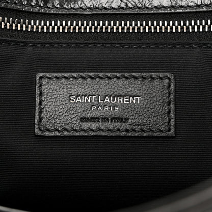 Saint Laurent Crinkled Calfskin Matelasse Monogram Large Niki Chain Satchel Black 6 of 12