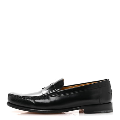 Hermes Calfskin Mens Kennedy Loafers 43 Black 1 of 10