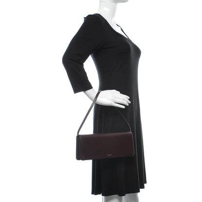 Saint Laurent Smooth Calfskin Medium Marquage Clutch Bordeaux 2 of 9