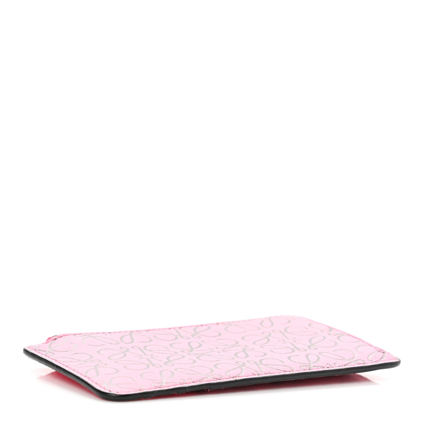 Calfskin Anagram Coin Card Holder Wild Rose