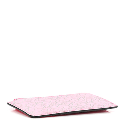 Loewe Calfskin Anagram Coin Card Holder Wild Rose 4 of 7