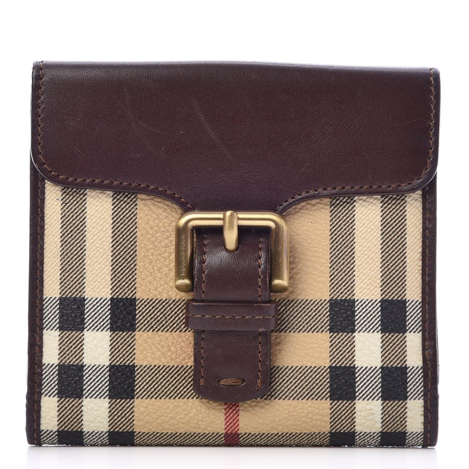 Burberry Nova Check Compact Wallet Black 1 of 7