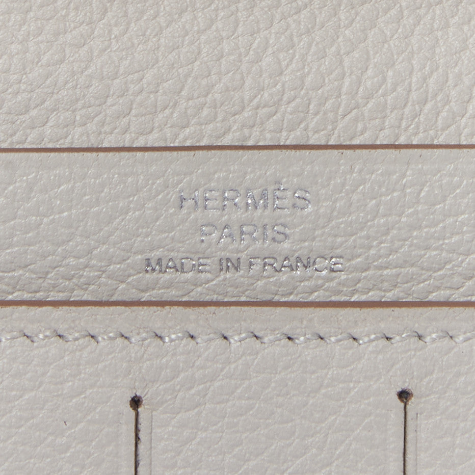 Evercolor MC2 Fleming Checkbook Holder Wallet Gris Perle