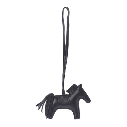 Hermes Milo Lambskin Grigri Rodeo Horse Bag Charm PM So Black 1 of 5