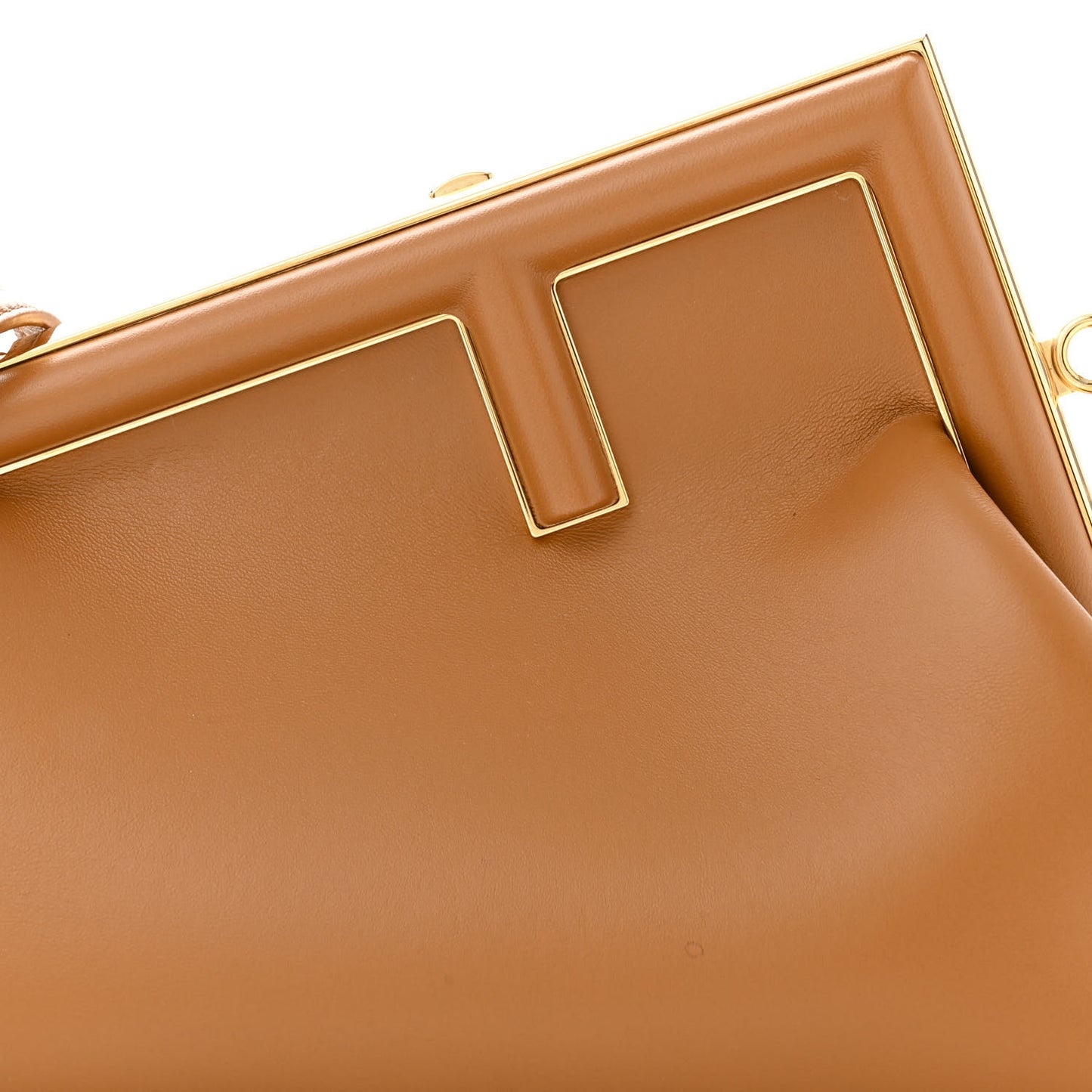 Shiny Nappa Small Fendi First Caramello