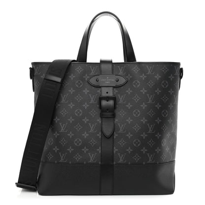 Louis Vuitton Monogram Eclipse Saumur Tote Black 1 of 9