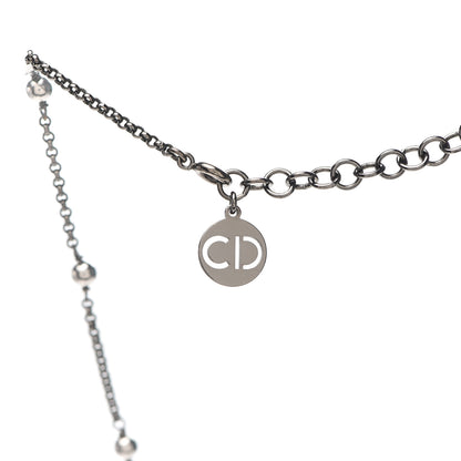 Christian Dior Metal Logo CD Necklace Ruthenium 3 of 3