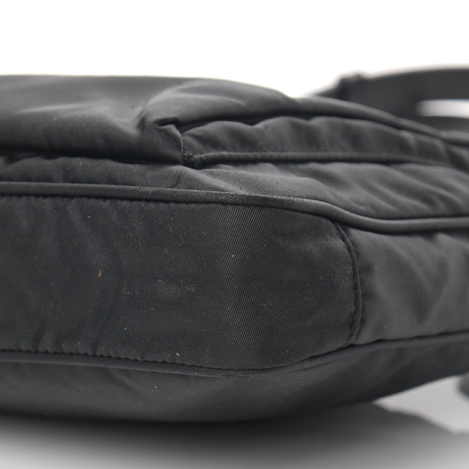 Prada Tessuto Nylon Saffiano Flat Messenger Bag Black 9 of 13