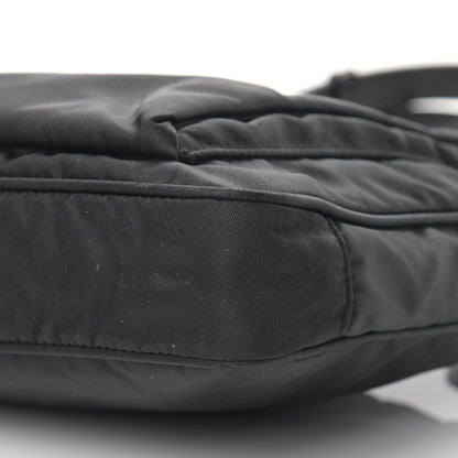 Prada Tessuto Nylon Saffiano Flat Messenger Bag Black 9 of 13