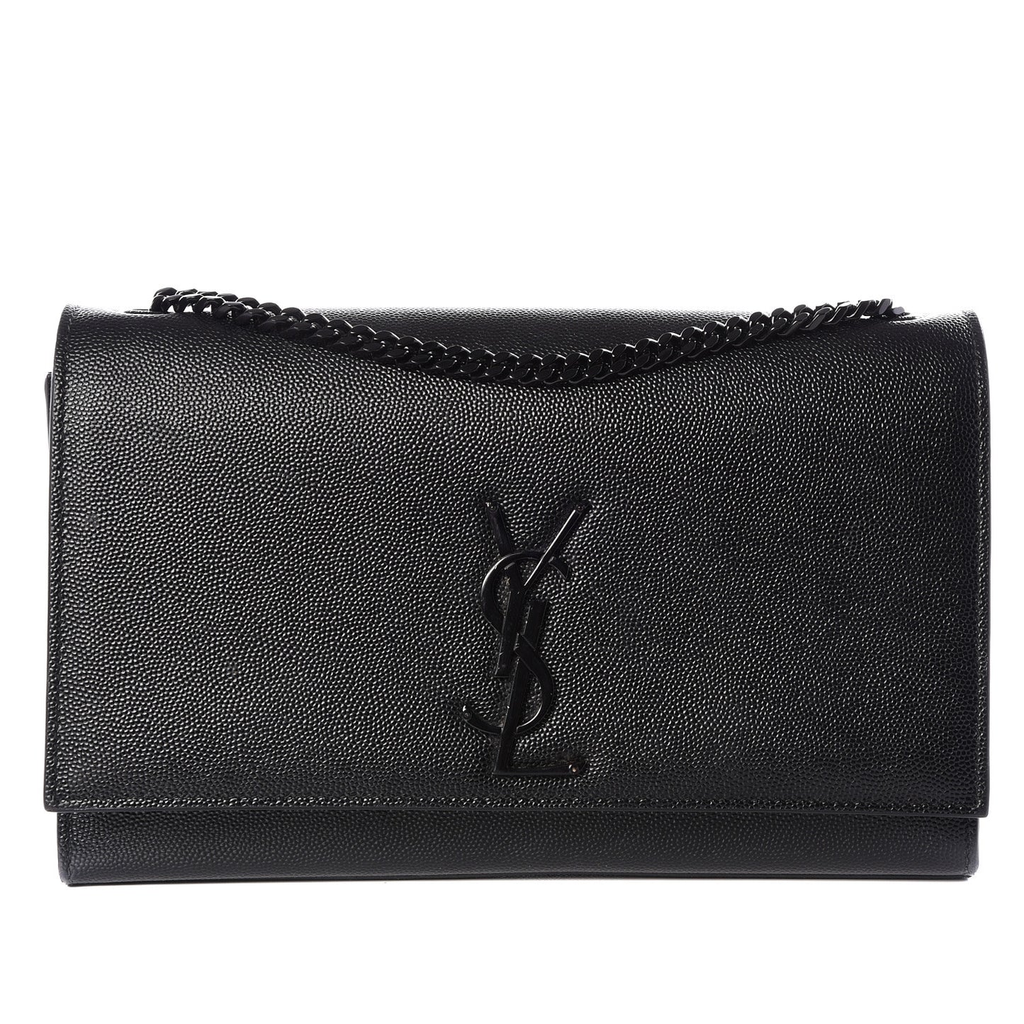 Grain De Poudre Medium Classic Monogram Kate Satchel Black