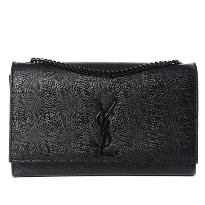 Saint Laurent Grain De Poudre Medium Classic Monogram Kate Satchel Black 1 of 11