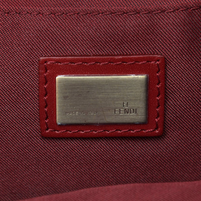 Fendi Zucchino Cuoio Ingrassato Compilation Hobo Beige Rosso 6 of 9