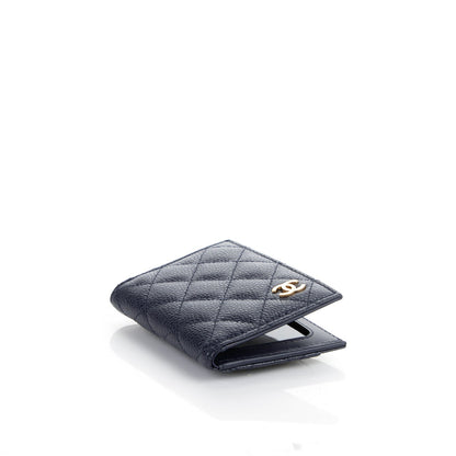 Chanel Caviar Quilted Card Holder Wallet Dark Blue 4 of 7
