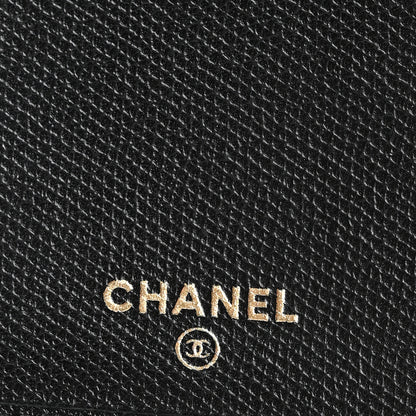 Chanel Grained Calfskin CC Button Yen Wallet Black 6 of 8