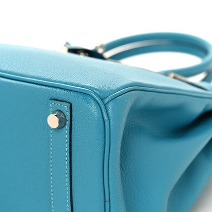 Hermes Chevre de Coromandel Birkin 30 Turquoise 10 of 13