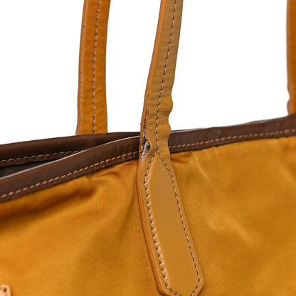 Prada Tessuto Nylon Saffiano Shopping Tote Yellow 14 of 22