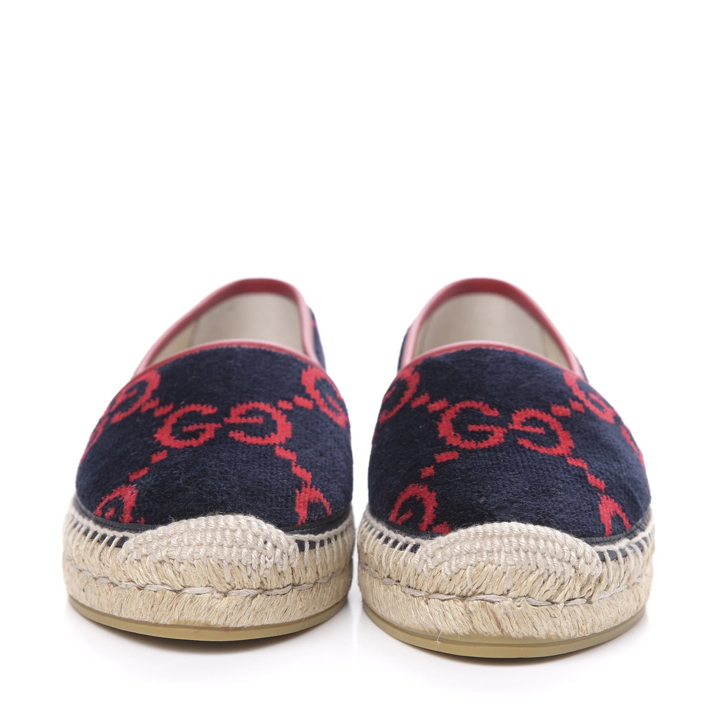 Terry Cloth GG Monogram Espadrilles 37 Blue Red