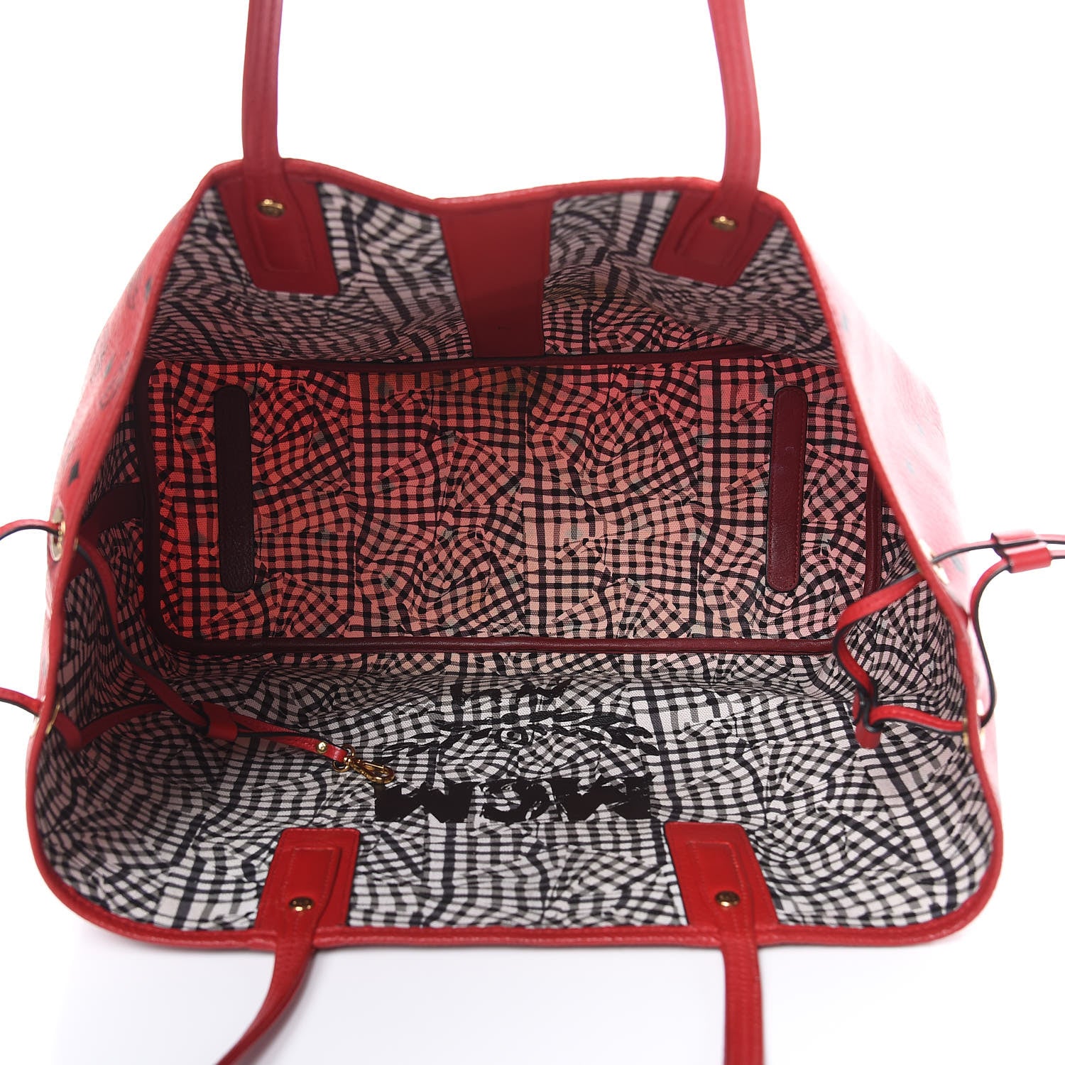 MCM Visetos Large Liz Reversible Shopper Tote Ruby Red 8 of 22