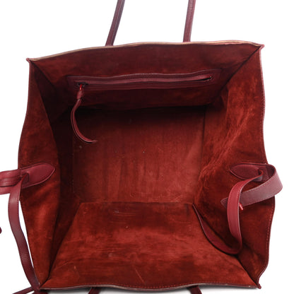 Celine Drummed Calfskin Medium Phantom Luggage Burgundy 4 of 4
