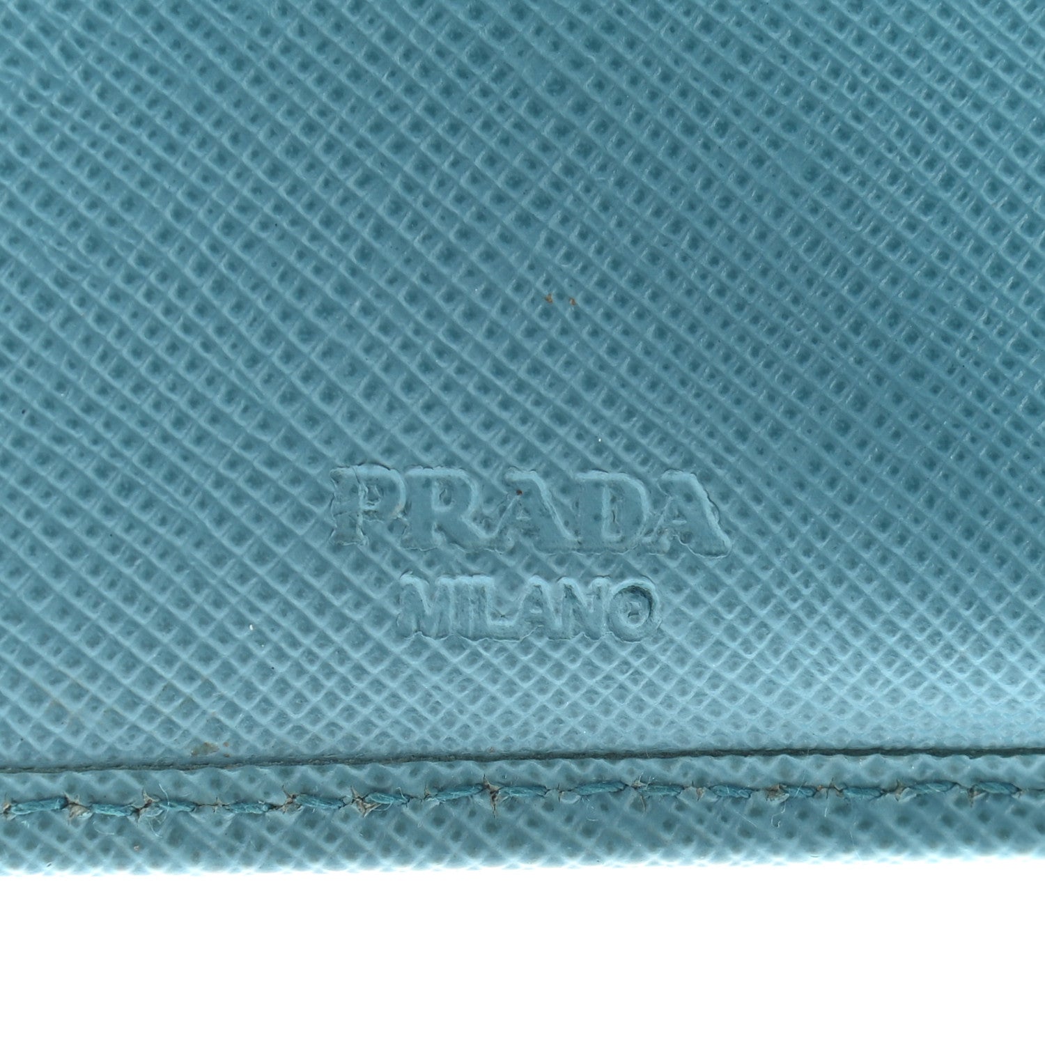 Prada Saffiano Metal Continental Flap Wallet Turchese 7 of 13