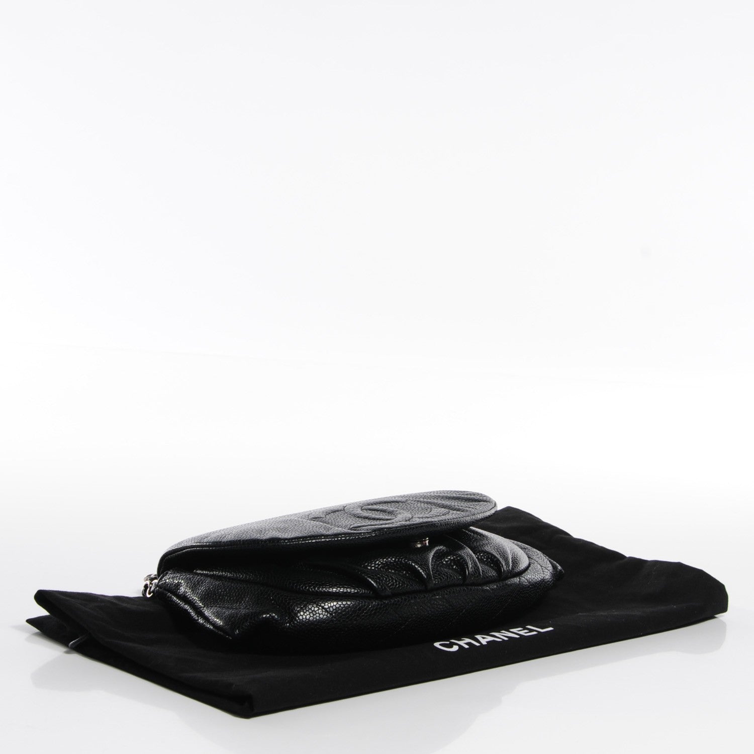 Chanel Caviar Half Moon Wallet On Chain WOC Black 4 of 8