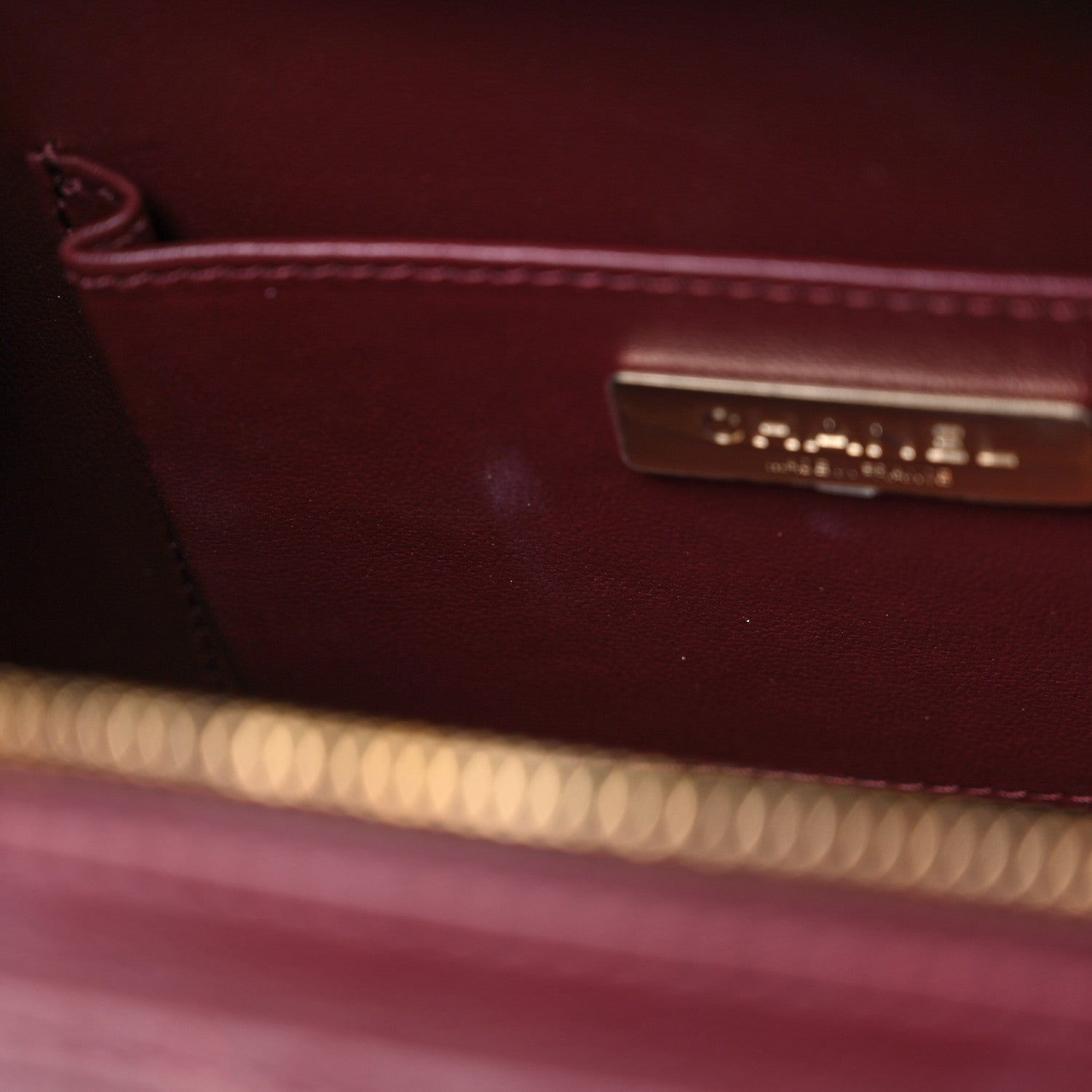 Chanel Calfskin Quilted Studded Square Vanity Case Burgundy 11 of 12