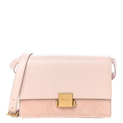 Saint Laurent Smooth Calfskin Suede Medium Bellechasse Bag Marble Pink 1 of 9