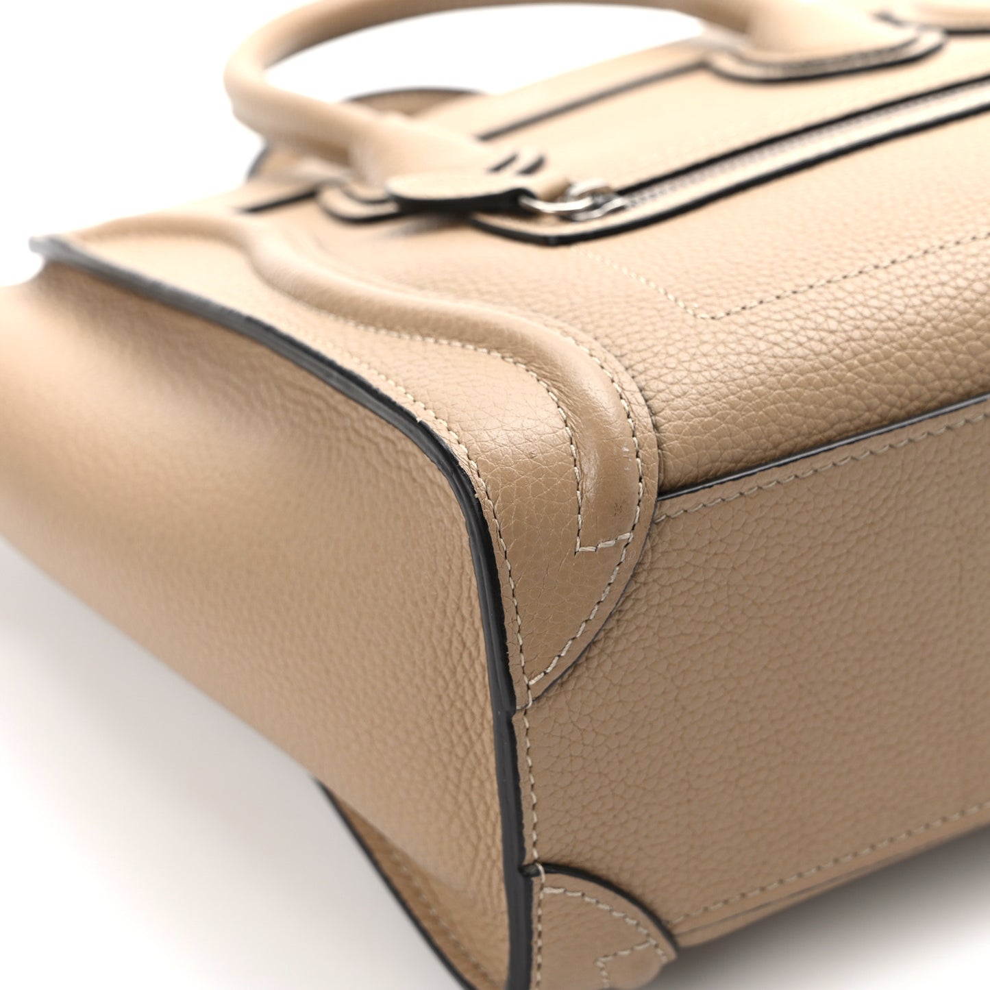 Drummed Calfskin Nano Luggage Dune
