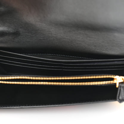 Prada Velluto Ricamo Cahir Chain Wallet Black 4 of 11