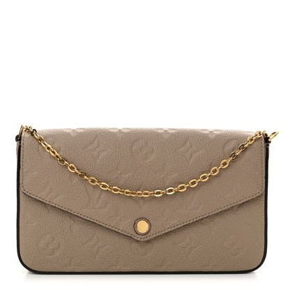 Louis Vuitton Empreinte Pochette Felicie Chain Wallet Tourterelle 1 of 12
