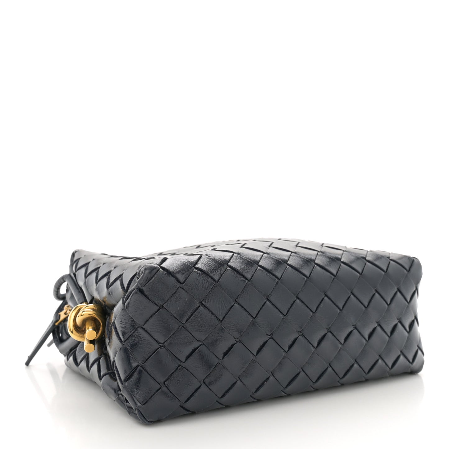 Polished Nappa Intrecciato Knot Small Loop Camera Bag Space