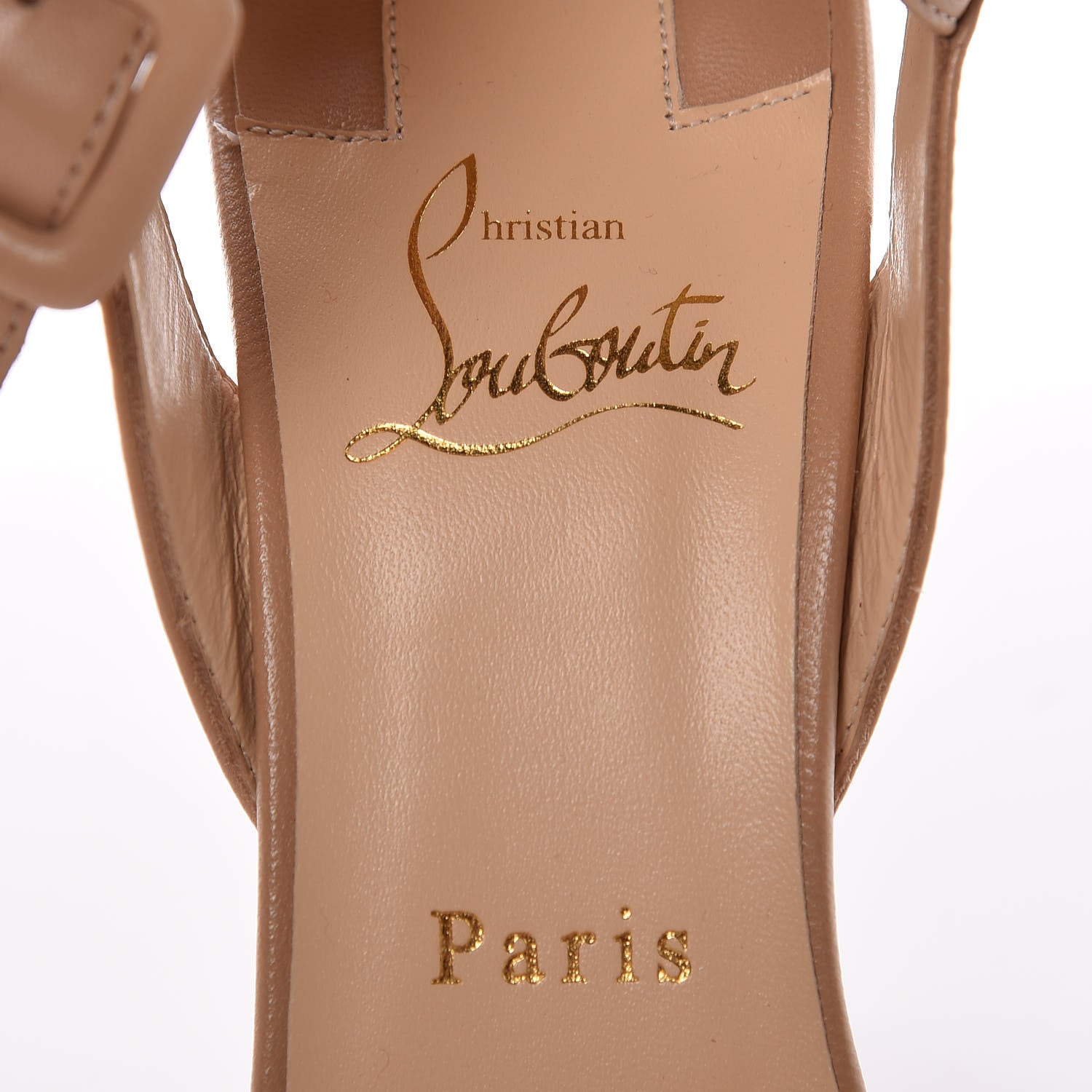 Christian Louboutin Calfskin PVC Multimiss 100 Ankle Strap Pumps 39 Nude 7 of 13