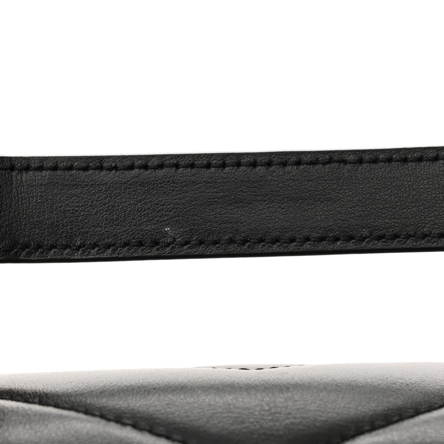 SAINT LAURENT Calfskin Y Quilted Monogram Monochrome Small Loulou Chain Satchel Black