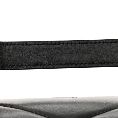 Saint Laurent SAINT LAURENT Calfskin Y Quilted Monogram Monochrome Small Loulou Chain Satchel Black 11 of 11