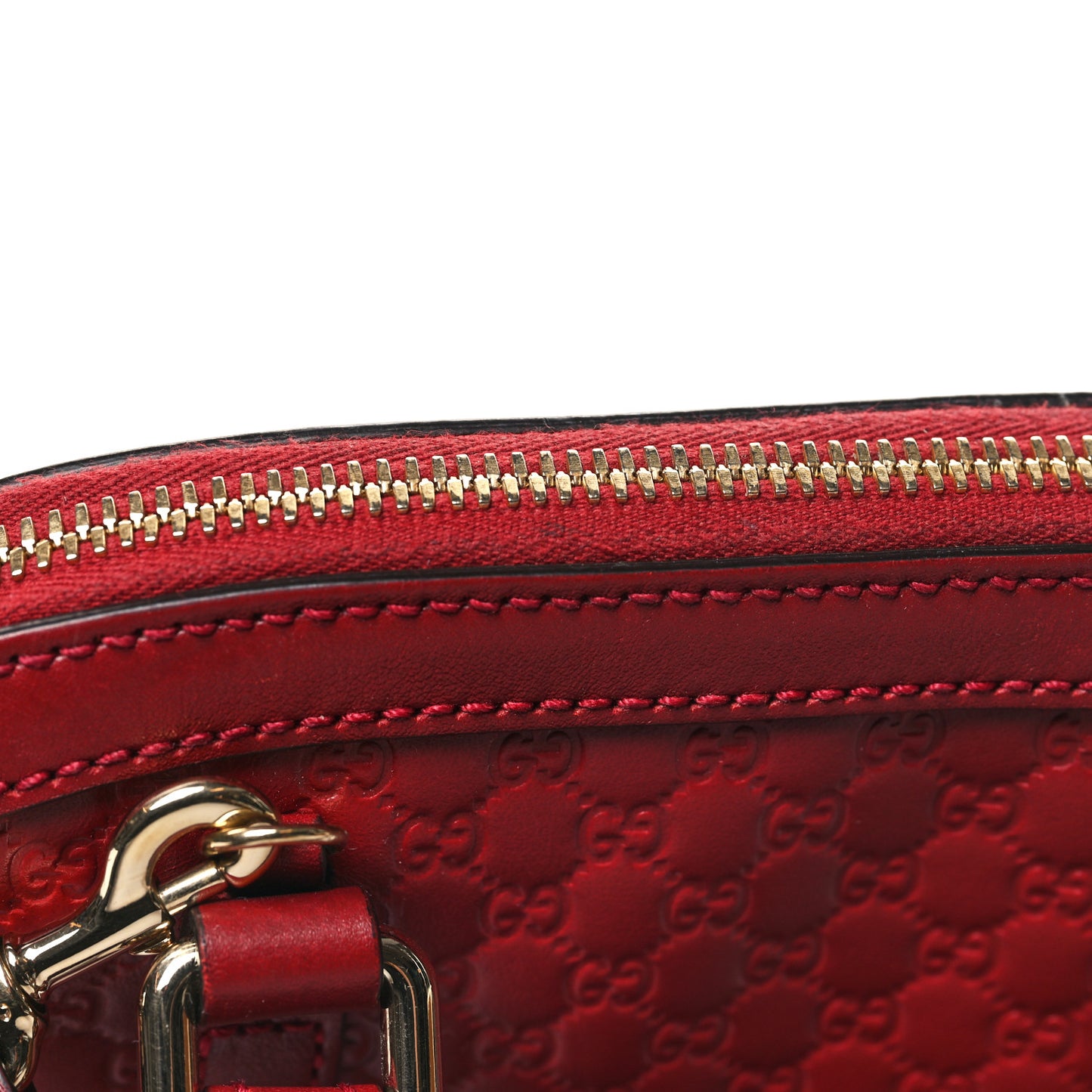 Soft Microguccissima Mini Dome Bag Rosso