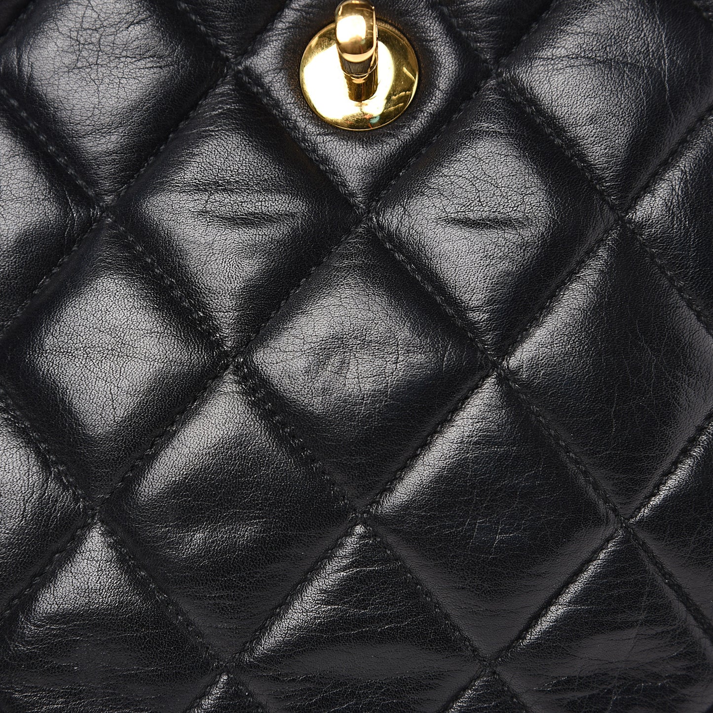 Lambskin Quilted Extra Mini Flap Black