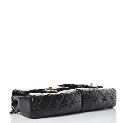 Chanel Lambskin Quilted Side Packs Black 5 of 17