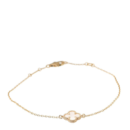Van Cleef & Arpels 18K Yellow Gold Mother of Pearl Sweet Alhambra Bracelet 1 of 7