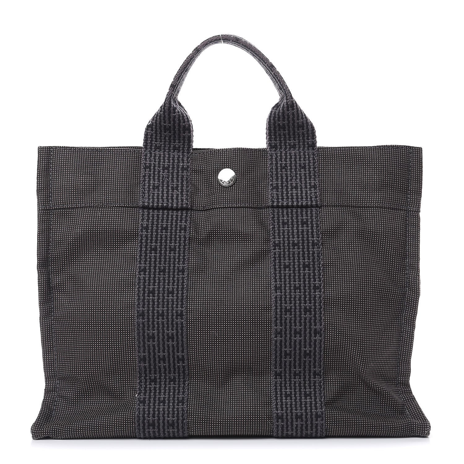Hermes Canvas Herline PM Tote Grey 1 of 9