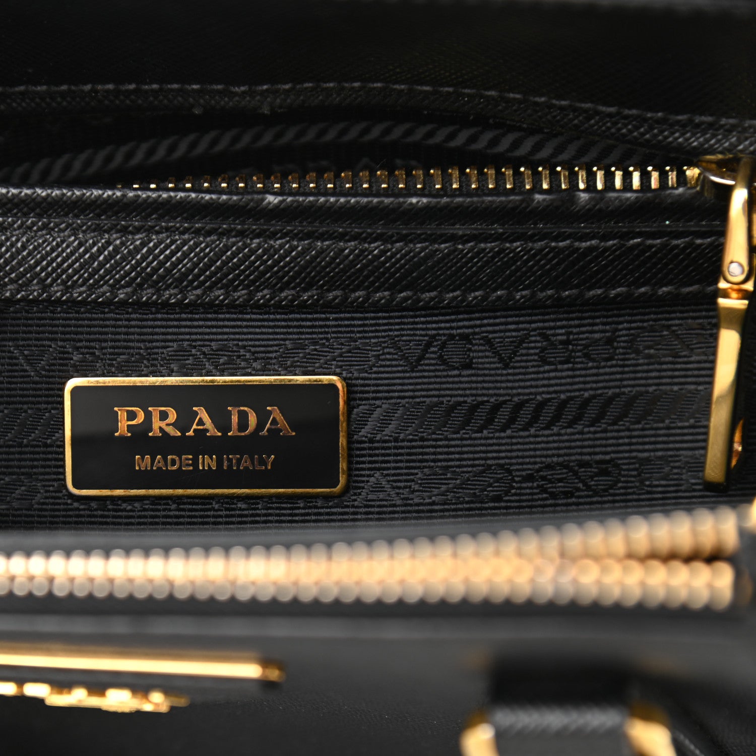 Prada Saffiano Small Galleria Double Zip Tote Black 6 of 10