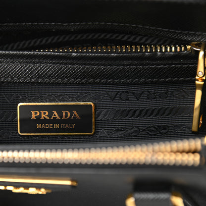 Prada Saffiano Small Galleria Double Zip Tote Black 6 of 10