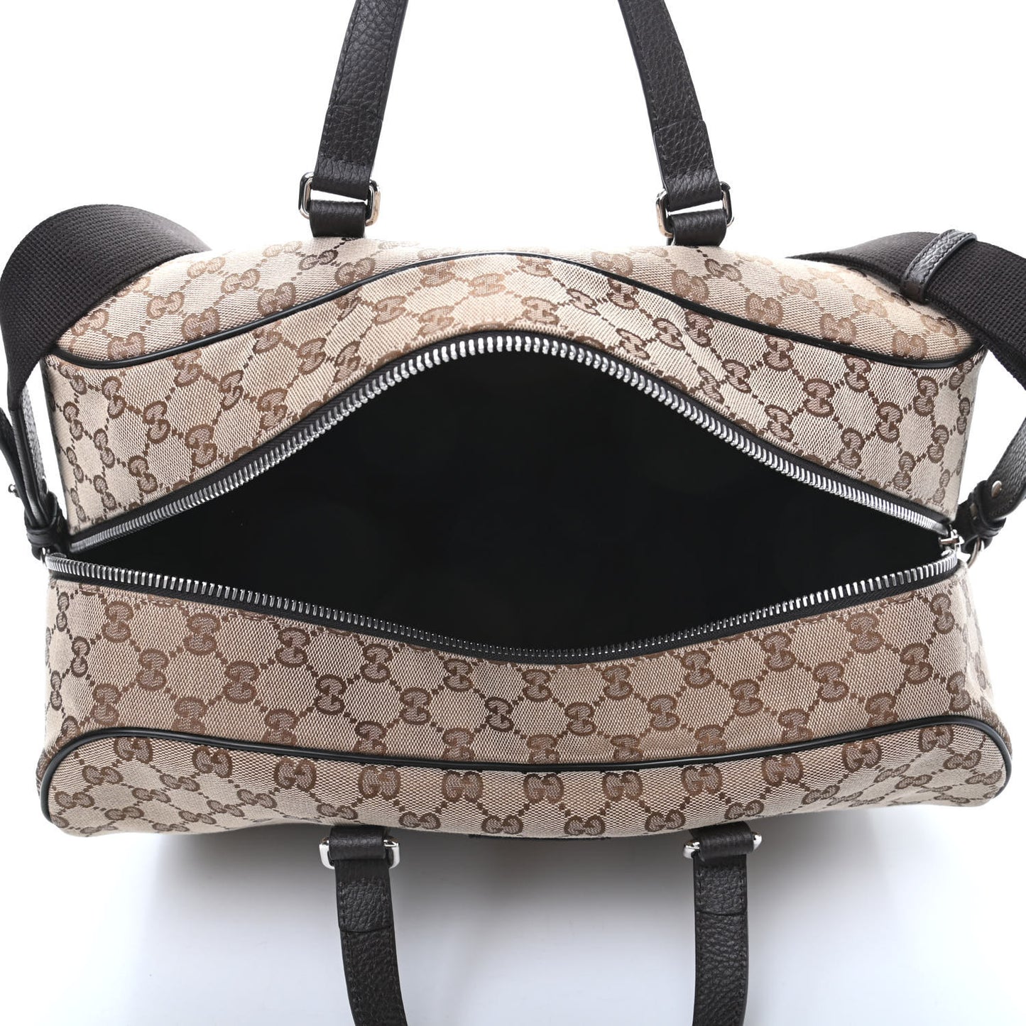 Monogram Dollar Calfskin Boston Duffle Bag Beige Ebony Testa di Moro Marrone Scuro