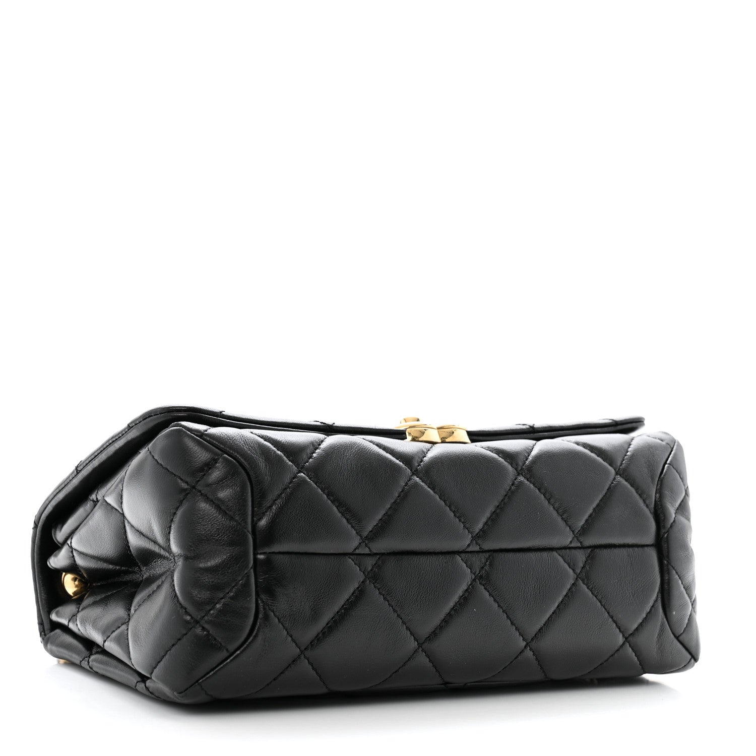 Chanel Lambskin Quilted Medium Color Match Flap Black 4 of 14