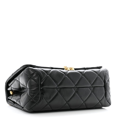 Chanel Lambskin Quilted Medium Color Match Flap Black 4 of 14