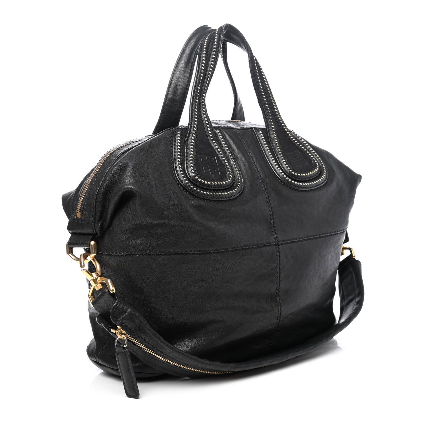 Lambskin Studded Nightingale Black
